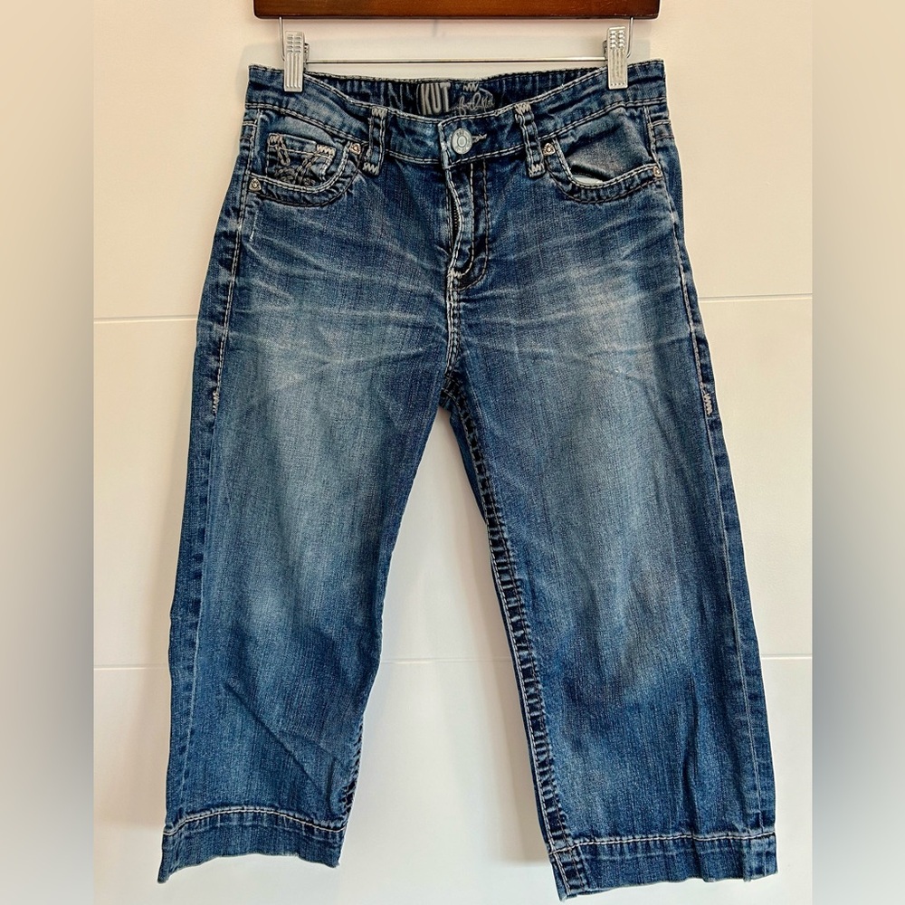 Kut from the Kloth Blue Denim Capri Y2K Western Size 8